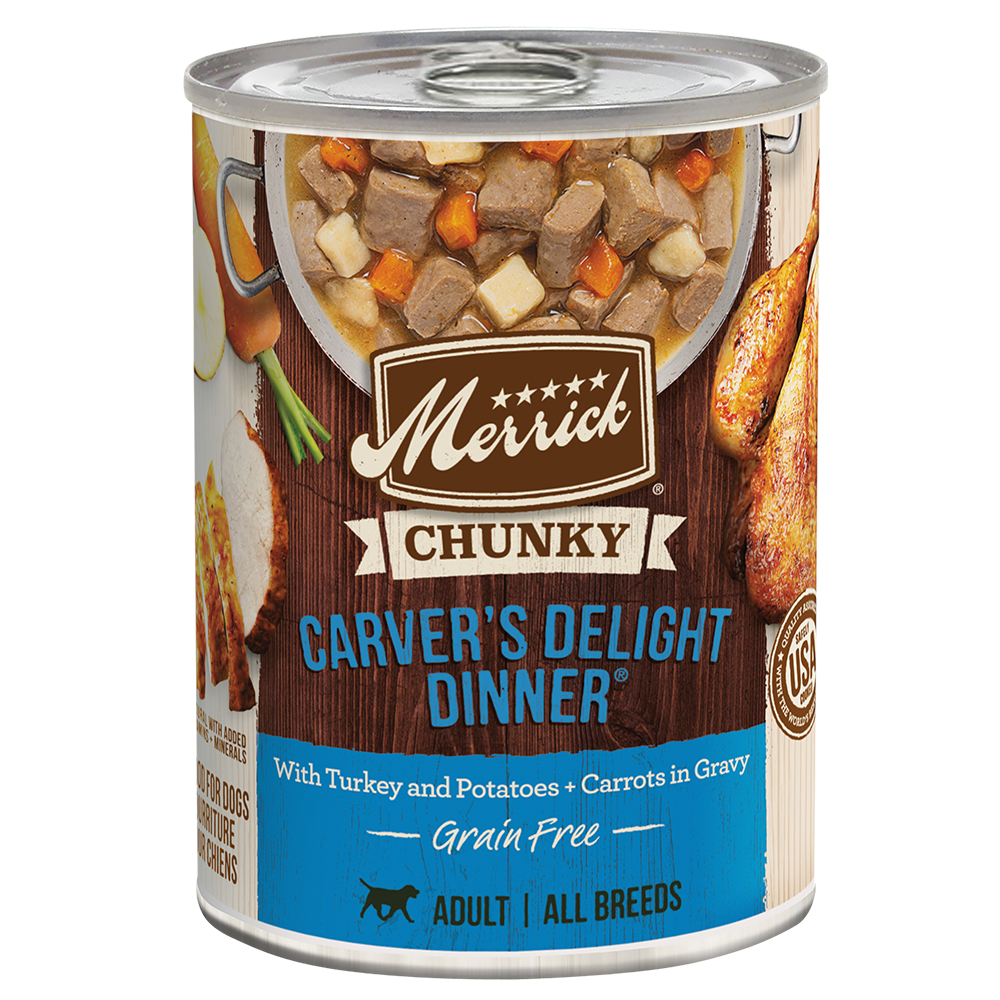 Merrick Chunky Grain-Free Wet Dog Food Carvers Delight Dinner