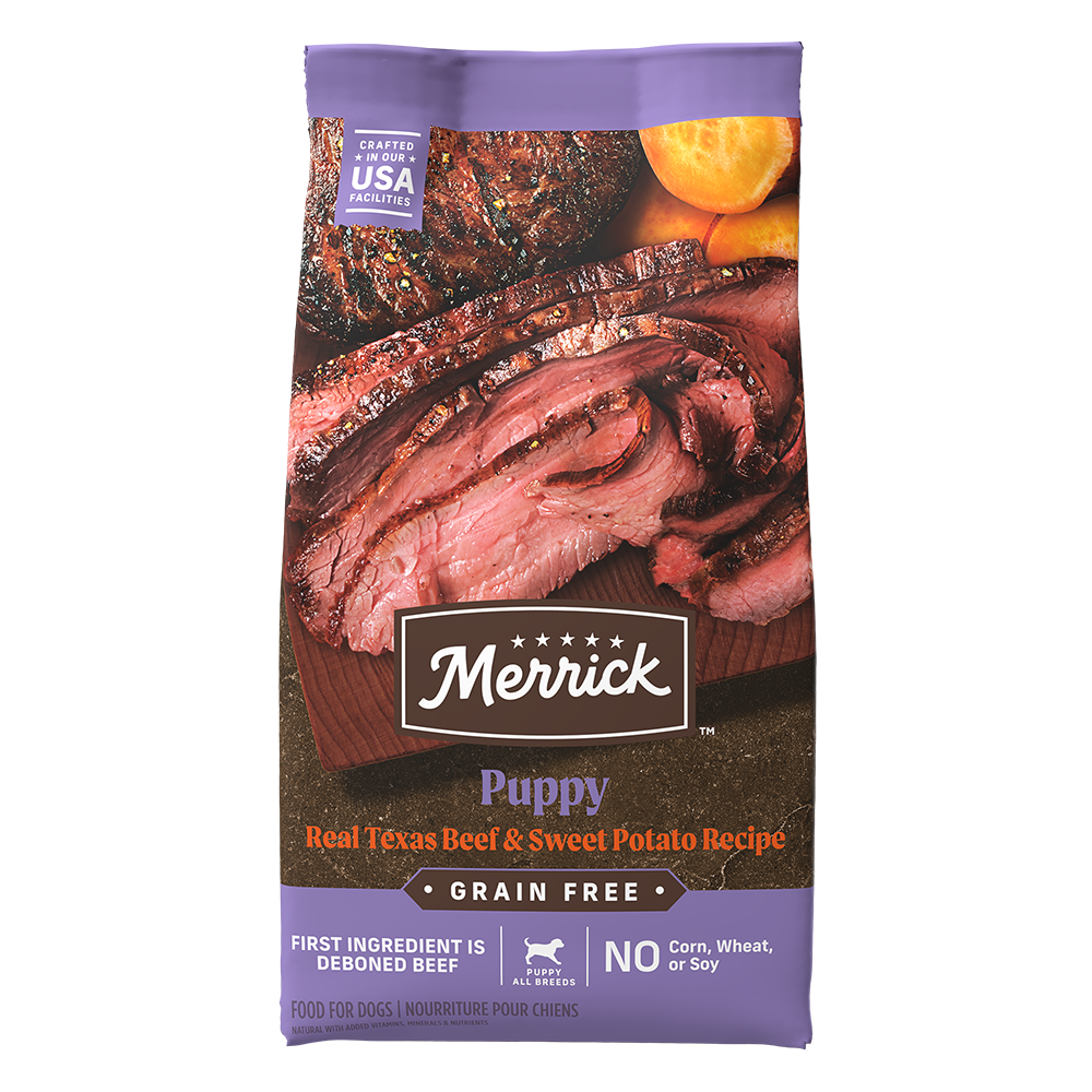 Grain Free Texas Beef Sweet Potato Puppy Food Merrick Pet Care