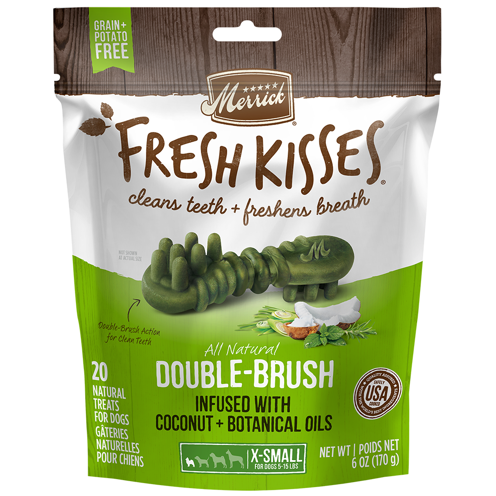 Fresh Kisses Coconut Extra Small Dog Dental Treats | Merrick Pet Care