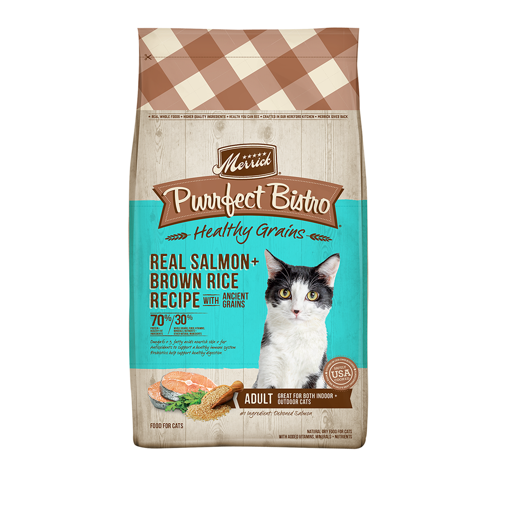 Purrfect Bistro Salmon Brown Rice Dry Cat Food Merrick Pet Care