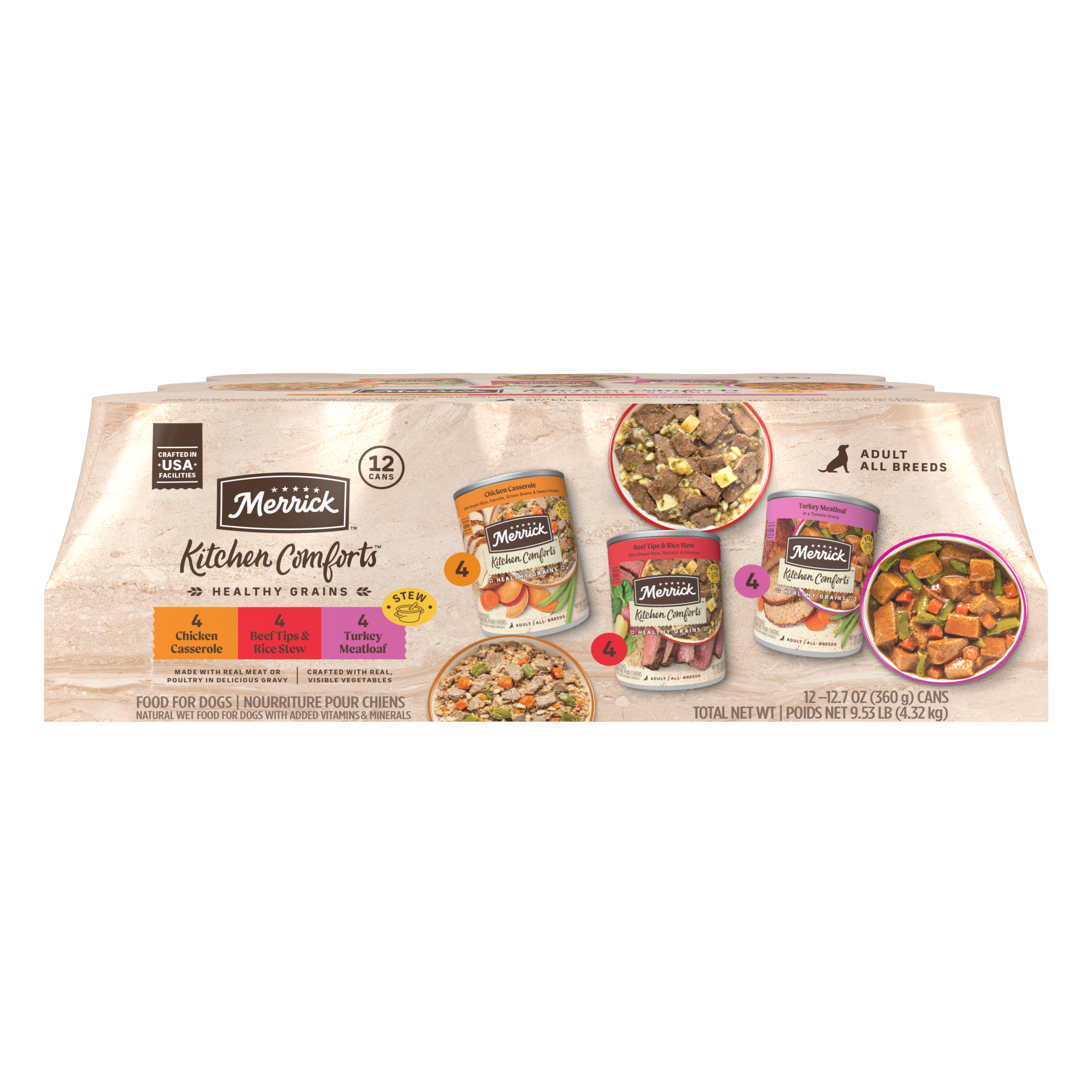 Kitchen Comforts Wet Dog Food 12 Can Variety Pack | Merrick Pet Care