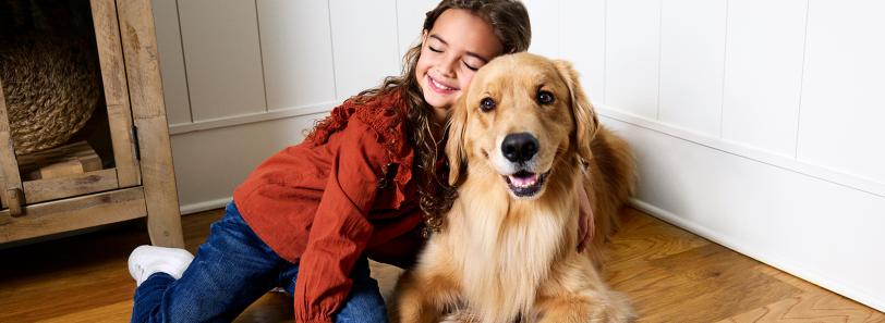 404 page - girl with dog