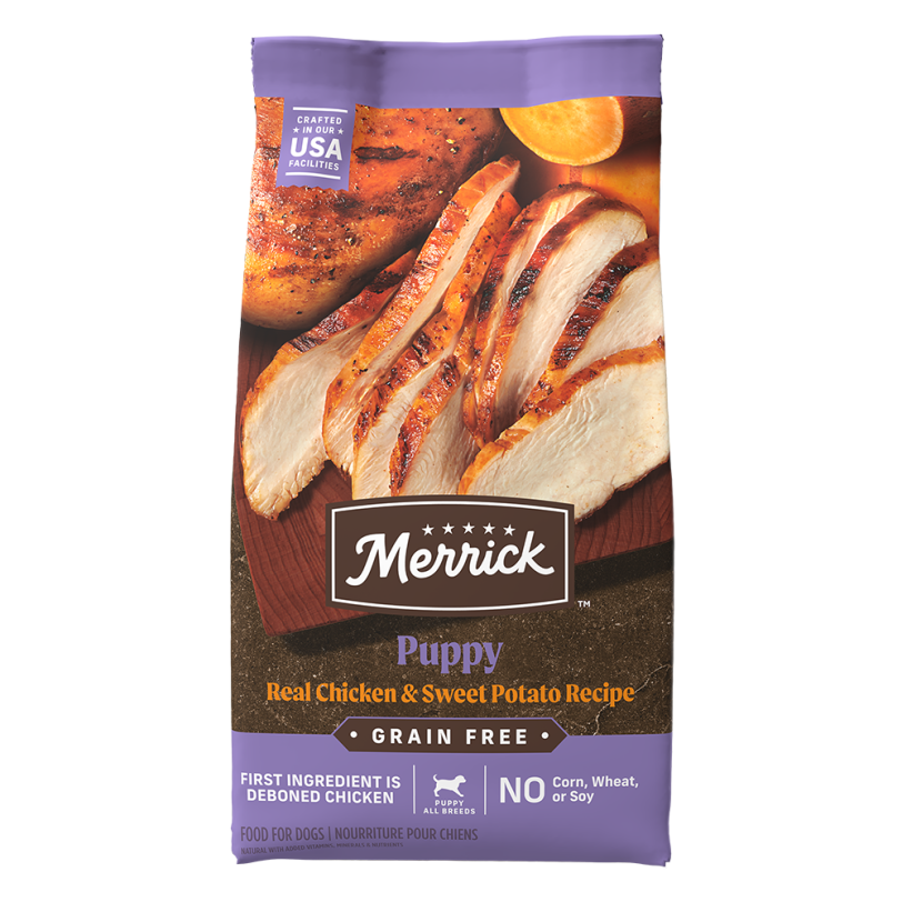 mer gf puppy real chicken sweet potato front lg