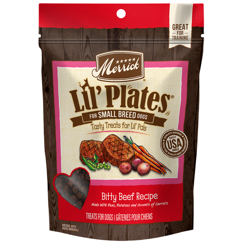 Merrick Lil' Plates Grain Free Bitty Beef Dog Treats Merrick Lil' Plates Grain Free Bitty Beef Dog Treats