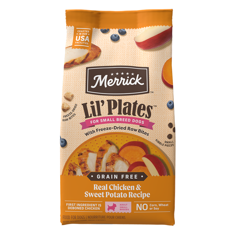 Lil’ Plates Grain Free Real Chicken + Sweet Potato Recipe With Freeze-Dried Raw Bites - Front of bag