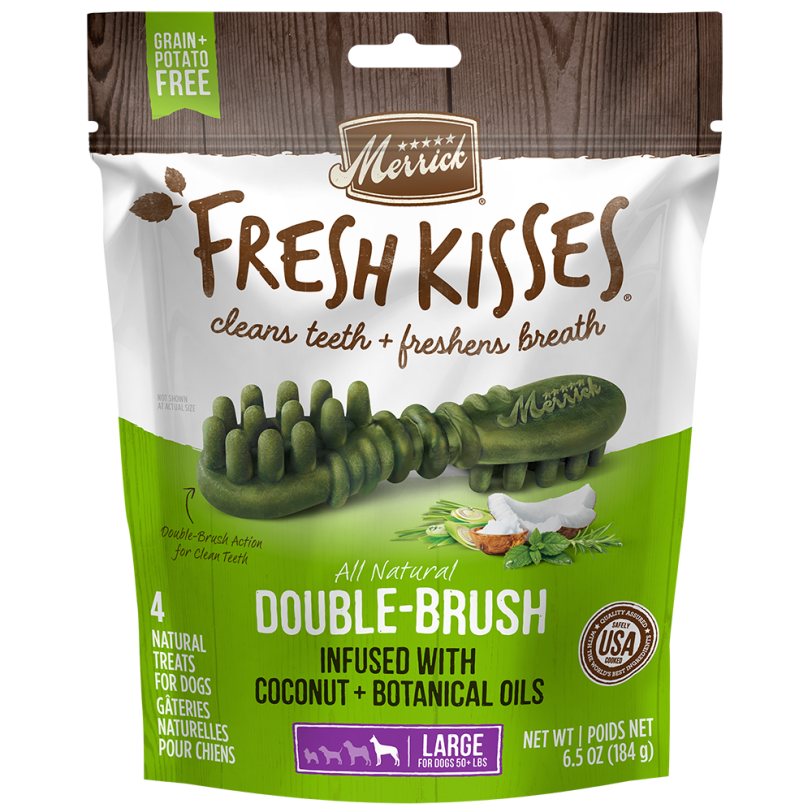Fresh Kisses Infused With Coconut Oil + Botanical Oils - For Large Dogs (50+ Lbs) Dog Dental Chews