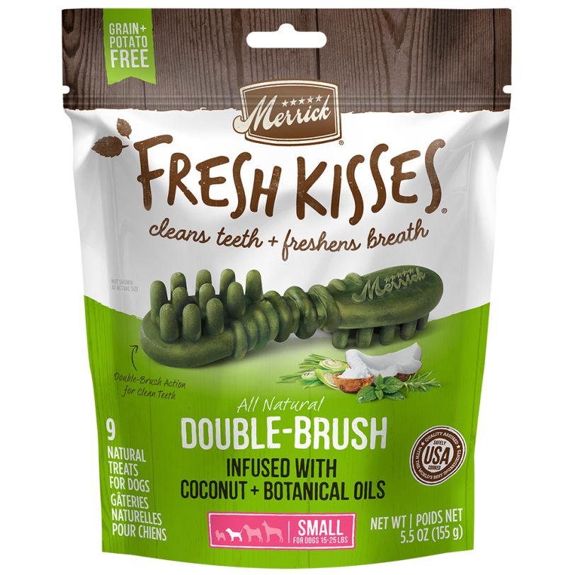 Fresh Kisses Infused With Coconut Oil + Botanical Oils - For Small Dogs (15-25 Lbs) Dog Dental Chews