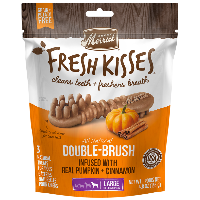 Fresh Kisses Mint Large Dog Dental Treats Merrick Pet Care