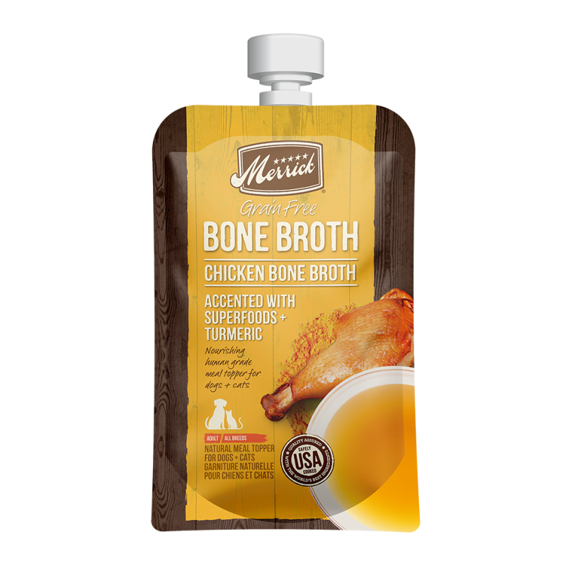 Merrick Grain Free Chicken Bone Broth Wet Dog Food Topper Merrick Grain Free Chicken Bone Broth Wet Dog Food Topper
