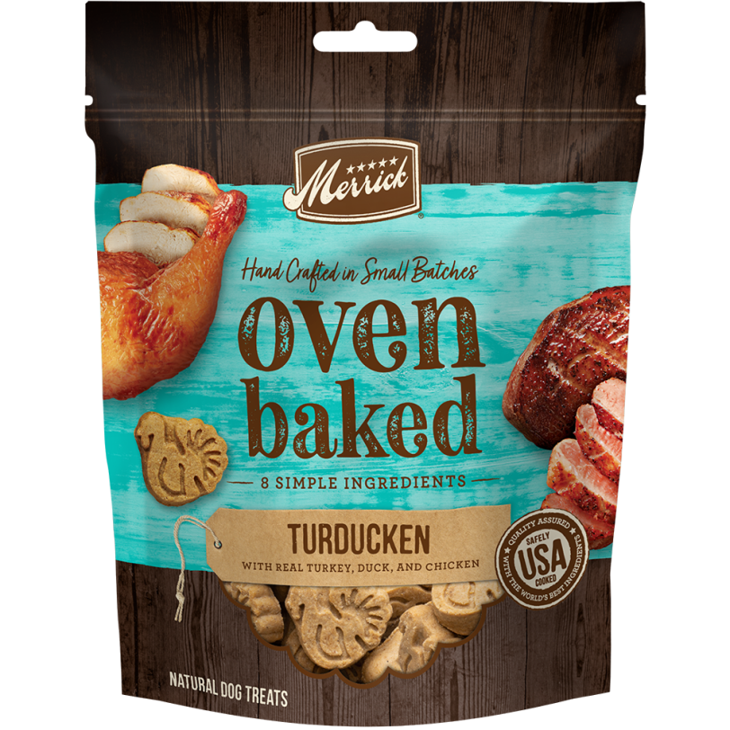 Merrick Oven Baked Turducken Turkey Duck & Chicken Dog Treats Merrick Oven Baked Turducken Turkey Duck & Chicken Dog Treats