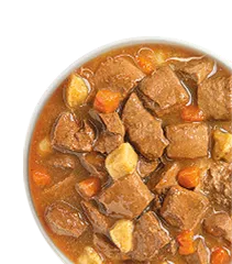 Merrick Wet Dog Food in a bowl