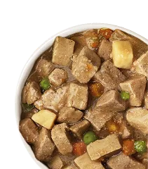 Merrick Hearty Stews Dog food in a bowl