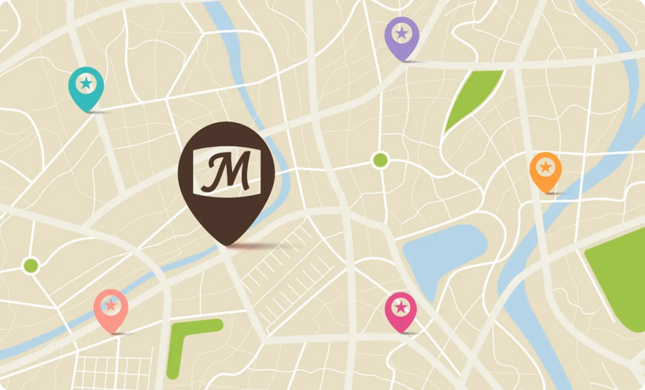 Map to where to buy Merrick pet food products