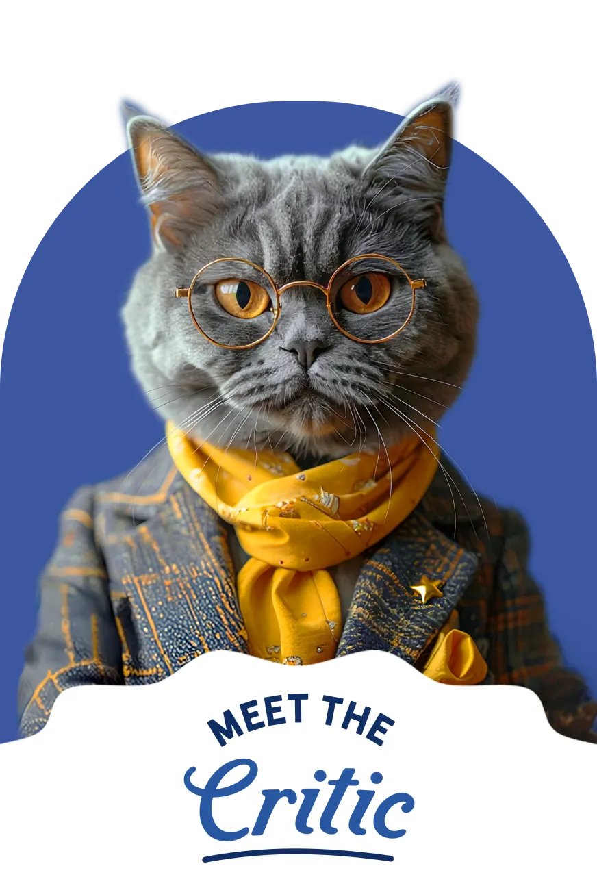 Cat in blazer and scarf