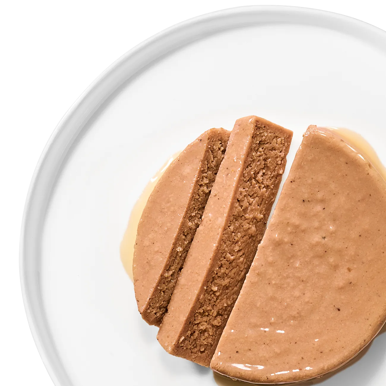 wet cat food pate on a plate
