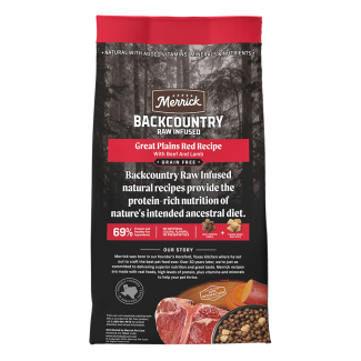 Backcountry Raw Great Plains Red Grain Free Dog Food Merrick Pet Care