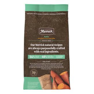 Merrick Senior Dry Dog Food Real Chicken & Sweet Potato Grain Free Dog Food Recipe Merrick Senior Dry Dog Food Real Chicken & Sweet Potato Grain Free Dog Food Recipe