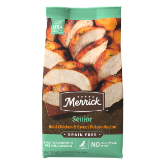 Merrick Senior Dry Dog Food Real Chicken & Sweet Potato Grain Free Dog Food Recipe Merrick Senior Dry Dog Food Real Chicken & Sweet Potato Grain Free Dog Food Recipe
