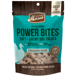 Power Bites Turducken Dog Treats Merrick Pet Care