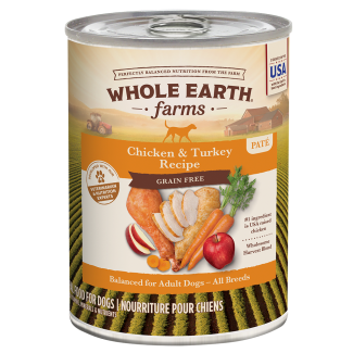 Whole Earth Farms Grain Free Chicken &amp; Turkey Recipe Paté Dog Food