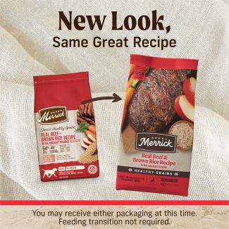 Healthy Grains Real Beef Brown Rice Dry Dog Food Merrick Pet Care