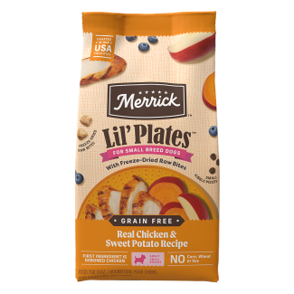 Lil’ Plates Grain Free Real Chicken + Sweet Potato Recipe With Freeze-Dried Raw Bites - Front of bag