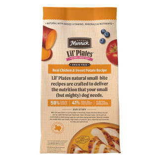 Lil&#039; Plates Grain Free Real Chicken + Sweet Potatoes Recipe - Back of bag