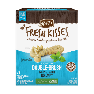 Merrick Fresh Kisses Grain Free Mint Breath Strips Extra Small Dental Dog Treats Merrick Fresh Kisses Grain Free Mint Breath Strips Extra Small Dental Dog Treats