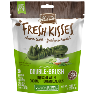 Merrick Fresh Kisses Grain Free Coconut Oil and Botanicals Extra Small Dental Dog Treats Merrick Fresh Kisses Grain Free Coconut Oil and Botanicals Extra Small Dental Dog Treats