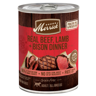 Merrick Grain-Free Real Beef, Lamb & Bison Canned Dog Food Merrick Grain-Free Real Beef, Lamb & Bison Canned Dog Food