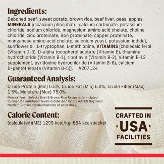 ingredients, guaranteed analysis, calorie content