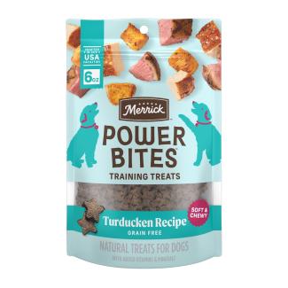 Merrick Power Bites Turducken Recipe Grain-Free Soft & Chewy Dog Treats Merrick Power Bites Turducken Recipe Grain-Free Soft & Chewy Dog Treats