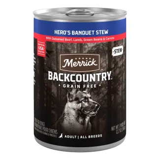 Merrick Backcountry Hero&#039;s Banquet Stew package.