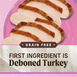 Grain Free. First ingredient is deboned turkey. 
