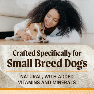 Crafted Specifically for Small Breed  Dogs. Natural, with added Vitamins and Minerals. 