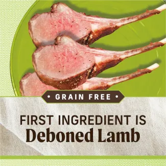 Grain Free. First ingredient is deboned lamb. 