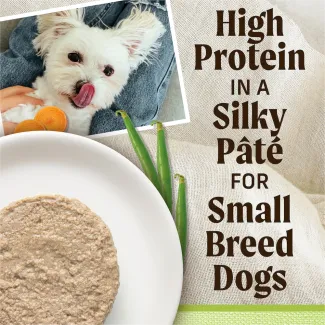 High Protein in a Silky Pate for Small Breed Dogs.