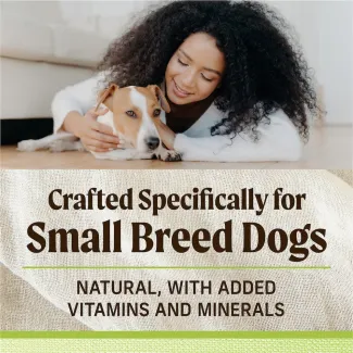Crafted Specifically for Small Breed Dogs. Natural, with added Vitamins and Minerals. 