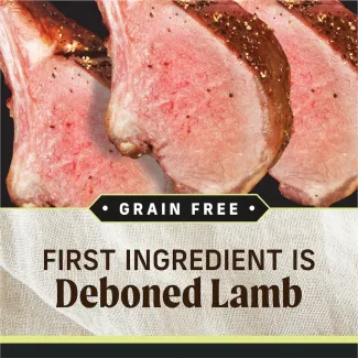 Grain Free. First ingredient is deboned lamb.
