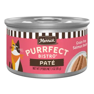 Purrfect Bistro Grain Free Salmon Pate package.