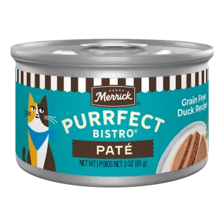 Merrick Purrfect Bistro Grain Free Duck Pate package.