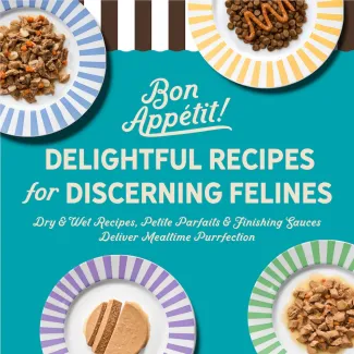 Delightful recipes for discerning felines. Dry and wet recipes, petite parfaits and finishing sauces deliver mealtime purrfection.