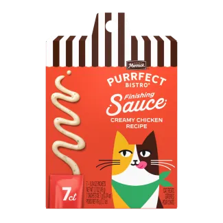 Merrick Purrfect Bistro Finishing Sauce Creamy Chicken Recipe package.