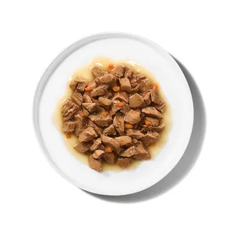 Merrick Purrfect Bistro Wild Caught Tuna, Cod and Carrot Recipe in Rich Gravy product. 