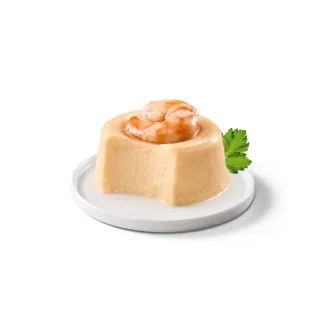 Merrick Purrfect Bistro Petite Parfaits in Glaze Chicken Mousse with Whole Shrimp product. 