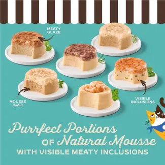Purrfect Portions of Natural Mousse with Visible Meaty Inclusions