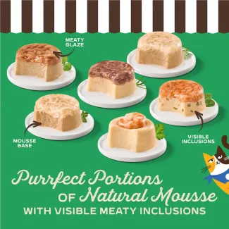 Purrfect Portions of Natural Mousse with Visible Meaty Inclusions