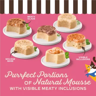 Purrfect Portions of Natural Mousse with Visible Meaty Inclusions