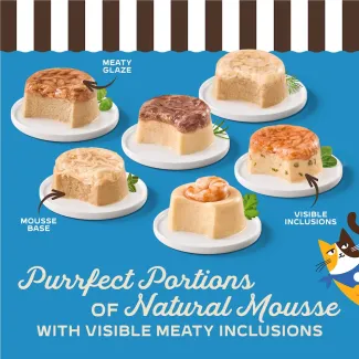  Purrfect Portions of Natural Mousse with Visible Meaty Inclusions