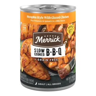 Merrick Memphis Style with Glazed Chicken packaging.